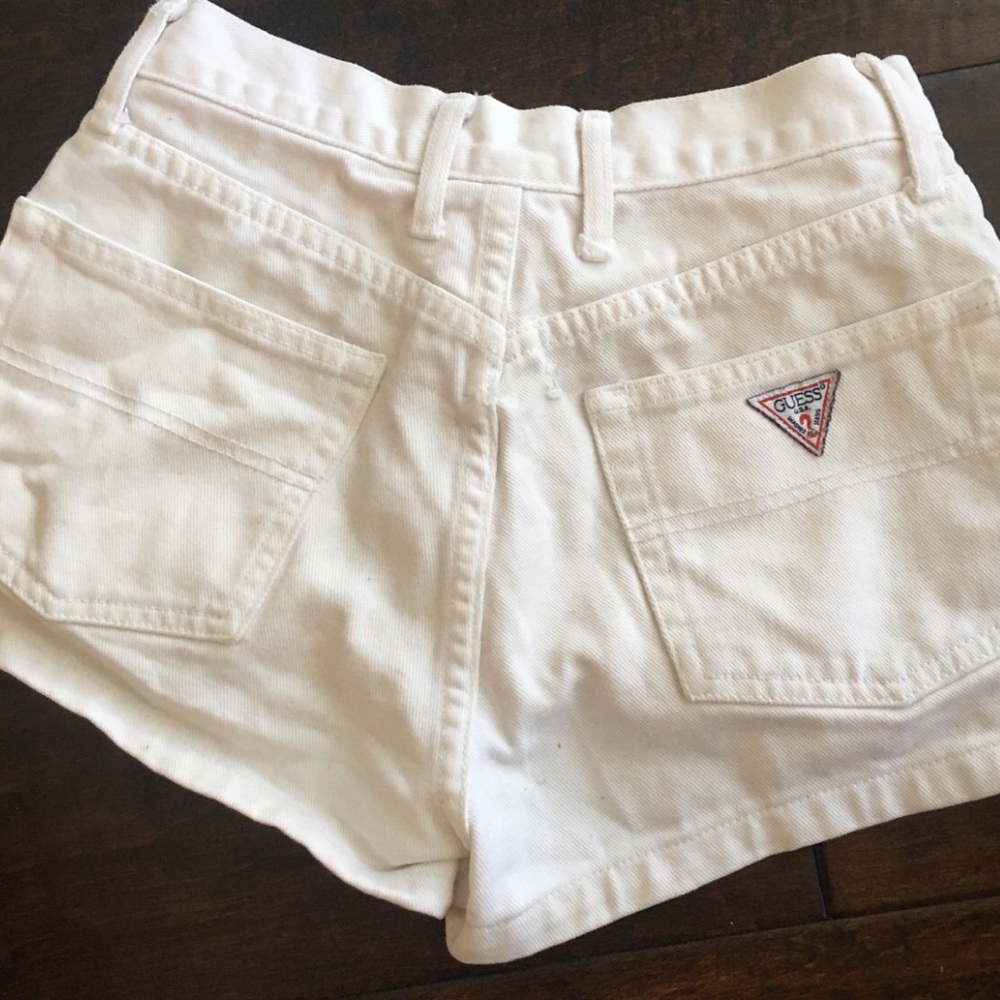 White guess short shorts